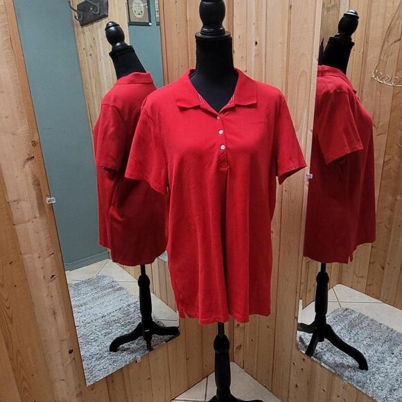 St. John's Bay Tops - Red classic polo shirt #polo #redshirt